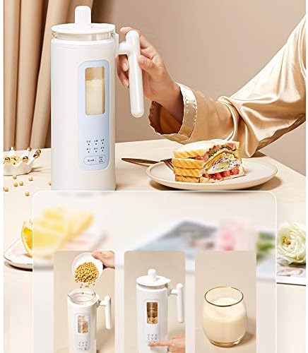 Soymilk Machine Soy Milk Maker Automatic Portable Electric Heating SOYA-Bean Milk Stir Rice Paste Maker Filter-Free 350ml(Black)