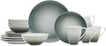 Mikasa Delray Grey 16 Piece Dinnerware Set Service for 4