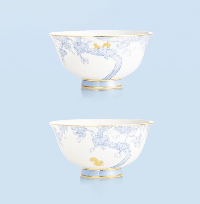 24 Piece Dinnerware SetGold Pattern Bone China Plate Scratch Resistant Microwave Oven Dishwasher Safe (24pcs)