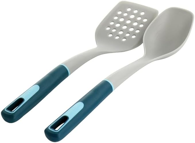 7 Piece Ceramic Nonstick Cookware Set – Healthy Aluminum Pots and Pans with Glass Lids Cool Touch Handles &amp Nylon Utensils – Oven Safe Nonstick Cooking Set for All Stovetops (Teal)
