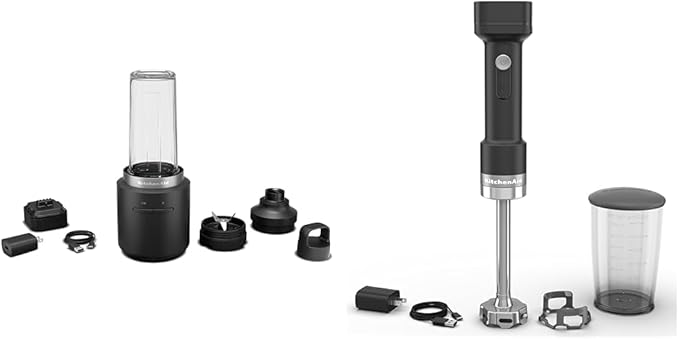 KitchenAid GoTM Cordless Personal Blender KSBR256 &amp Hand Blender KHBRV71 Bundle