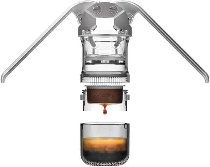 Portable Lever Espresso Maker Coffee Machine (Black)