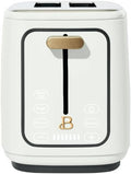 Drew Barrymore White Icing 2 Slice Toaster with Touch-Activated Display