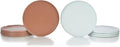 Everything Kitchens Modern Flat Dinnerware Collection (Terracotta &amp Stone Gray 8-Piece Dinner Plate Set)