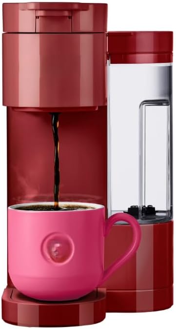 KeurigK K Express Essentials Single Serve K Cup Pod Coffee Maker 3 cup sizes (6 8 and 10oz) Fast Fresh Brew 30oz Removable Water Reservoir (Red)