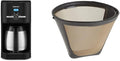 Cuisinart DCC-1170BK 10-Cup Thermal Classic™ Coffeemaker Black with Thermal 10-Cup Programmable &amp GTF Gold Tone Coffee Filter 10-12 Cup