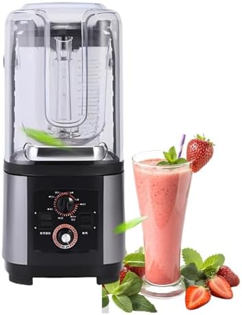Professional 2200W Quiet Blender with Noise Shield 2L Food Grade Pitcher FastIce Crushing Self Cleaning Heavy Duty Smoothie Maker for Bar or Restaurant