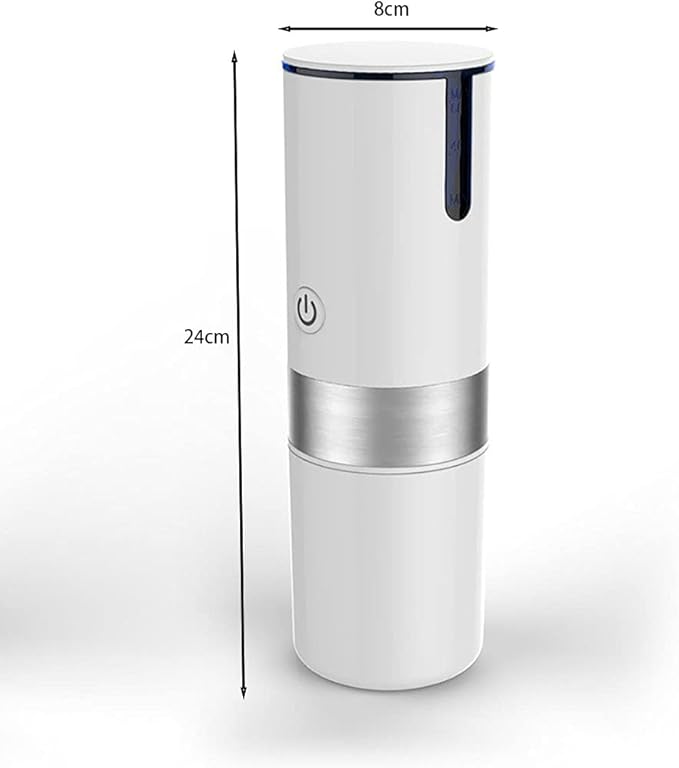 Portable Coffee Machine Capsule Expresso Maker with Built-in Filter Electric USB Handheld Coffee Grinder For Home Travel (white)