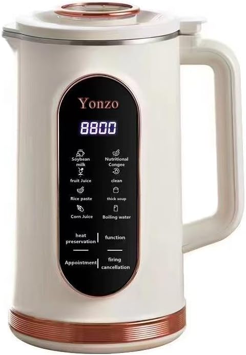 YONZO Heating Function Digital Nut Milk Maker Multi-Function LCD Display Heat Preservation