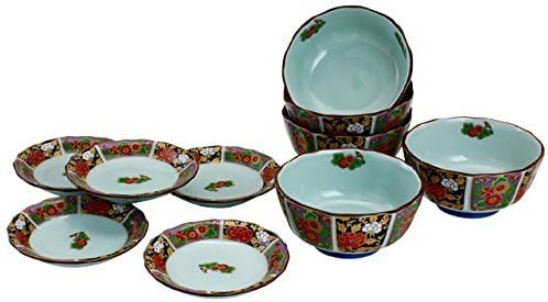 Dinnerware Set: Miyabi Dish Bowl Set Japanese Bowl x 5 and Plate x 5 pcs Porcelain/Size (cm) Φ4.5 x 0.8 inches (11.3 x 2 cm) Φ4.7 x 2.2 inches (12 x 5.6 cm) No: 709824