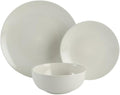 Stoneware Dinnerware Set 12 Pieces - Cream (Cream)