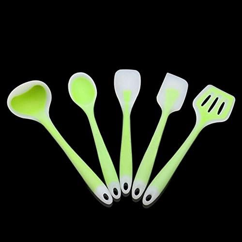 5 pcs Silicone Cooking Spatula Cooking Spoon Soup Ladle-egg Kitchen Tools Set Silicon Cooking Utensil Set