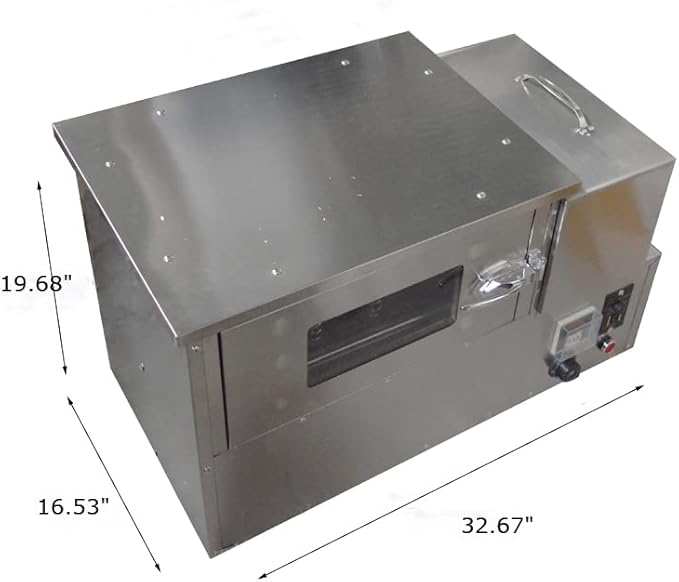 Commercial Rotational Handheld Pizza Oven 1800W Stainless Steel Oven with 12pc Pizza Cone Trays for Margherita Pie Pizza