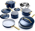 For Modern 11-Piece Aluminum Ultra Performance Ceramic Nonstick Cookware Set in Navy