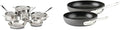 All-Clad D3 3-Ply Stainless Steel Cookware Set 10 Piece Induction Oven Broil Safe 600F Pots and Pans &amp HA1 Hard Anodized Nonstick 2 Piece Fry Pan Set 8 10 Inch Induction Pots and Pans Cookware B
