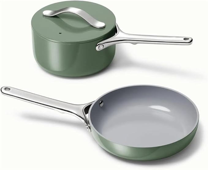 Cookware Set Non Stick Ceramic Fry PanWhiteOne-Sage-One