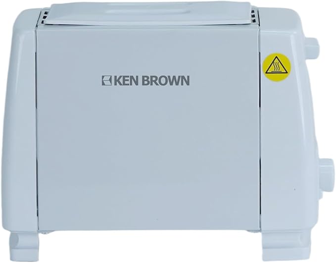KEN BROWN 2-Slice Toaster - Retro Stainless Steel Design 6 Shade Settings Defrost &amp Reheat Functions Compact for Kitchen Dorm or Office (STOP Series)