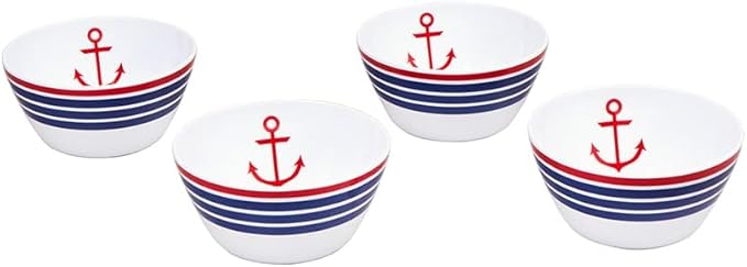 The Lakeside Collection Lake Melamine Dinnerware - Set of 4 Salad Bowls