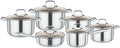 304 Stainless Steel Cookware Set 12 Piece Cookware Set Pots and Pans with Glass Lid Kitchen Cookware