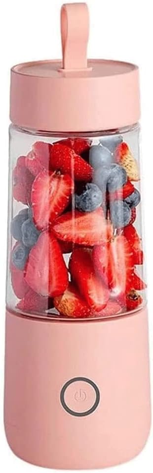 Portable USB Blender for Smoothies &amp Shakes Powerful Personal Juicer with Rechargeable Battery Ideal for Ice Crushing Travel &amp Sports - Available in White &amp Pink