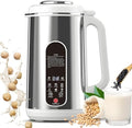 Soy Milk Maker with 12-Blade Cutter LED Display Delay Start Keep Warm Boil Water for Homemade Nut Milk