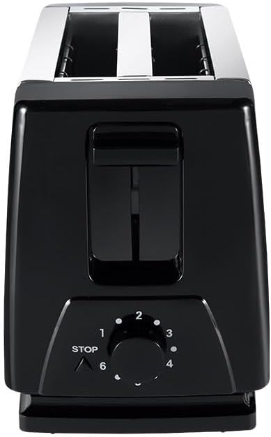 Bread Toaster Electric Compact Mini Toasters 2 Slice Automatic Toaster with 6 Browning Settings Extra Wide Slots For Bagels and Special Breads Easy-to-Clean 750W (White)