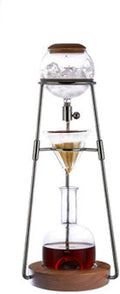 Smoothly Drip Iced Coffee Maker with Adjustable Water Flow Iced Coffee Maker in Stainless Steel and High Borosilicate Glass Coffee Pots