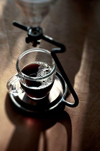 Biduhaev GUT! Coffee Stand - Deluxe Hot or Cold Brew Coffee Dripper/Maker - Copper Maple Handmade Glass 520ml