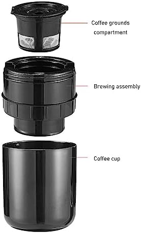 Jiawu Portable Espresso Machine Mini Handheld Coffee Maker Rechargeable Electric Coffee Machine Travel Coffee Maker Compatible with K Capsule &amp Ground Coffee for Camping or Hiking