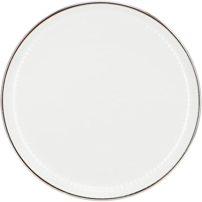 16 Piece White Stoneware Dinnerware Set – Microwave &amp Dishwasher Safe Plates Bowls and Mugs for 4 (White)