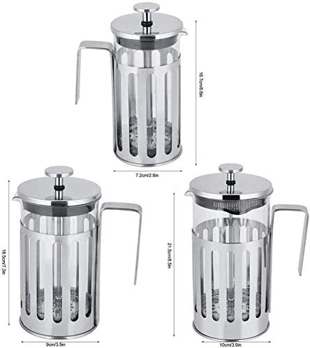 French Press Coffee Maker304 Stainless Steel Coffee Press with Filtration Durable Easy Clean Heat Resistant Glass for Restaurant Home (Size : 1000ml)