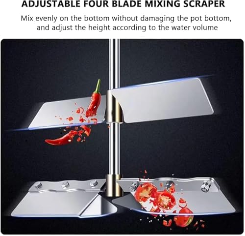 Automatic Sauce Stirrer Machine - Adjustable Speed Food Stirrer with Liftable Scraper Ideal for Multi-Stove Use Perfect for Soup and Sauce Cooking in Commercial Kitchens
