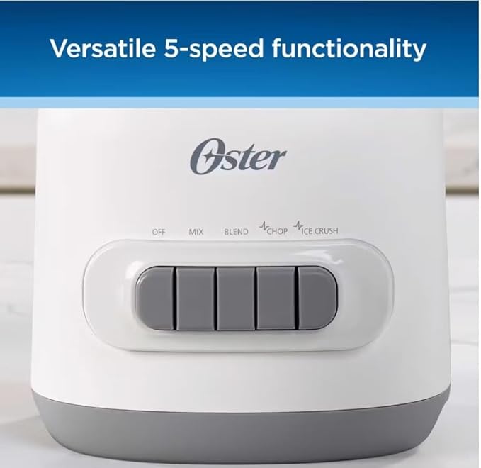 Oster Easy-to-Use Blender with 5 Speed Settings and 700-Watt Motor White