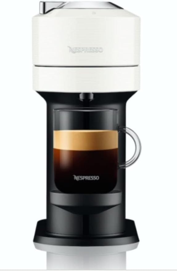 Nespresso De'Longhi Vertuo Next Deluxe by De'Longhi with Aeroccino - Chrome (Renewed)
