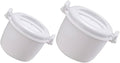 Cabilock 2Pcs Microwave Rice Cooker Large Capacity Plastic Steamer with Top Handle Portable Food Container for Home Office Dormitory Use