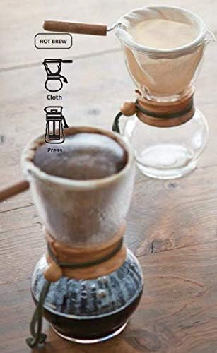 Hario Woodneck Drip Pot 480ml Olive Wood