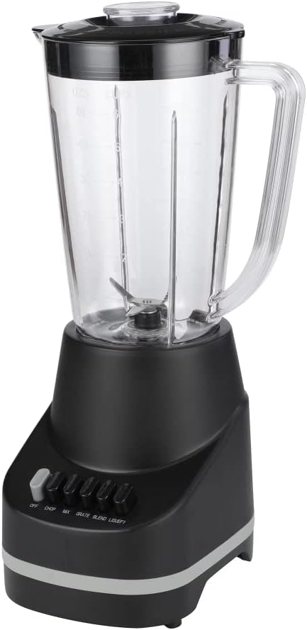 Speed Blender 360W High Power Countertop Blenders for Kitchen 48 Oz Blender Glass Jar for Shakes Ideal for SmoothiesCrush IcePurees1.5L jar Black