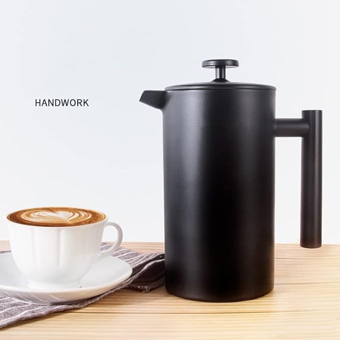 Press Coffee Maker Tea Coffee Machine Dosage Funnel 58 mm Tableware Vacuum Milk Frother L?ffel Teapot (Color : 750ML Size : A) (350ml A)