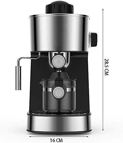 Coffee Machine Small Steam Semi-automatic Foaming MachineEspresso Machine5 Bar Pressure PumpndashLatteCappuccinoAmericanoBubble Coffee MachinendashSilver(800 Watt
