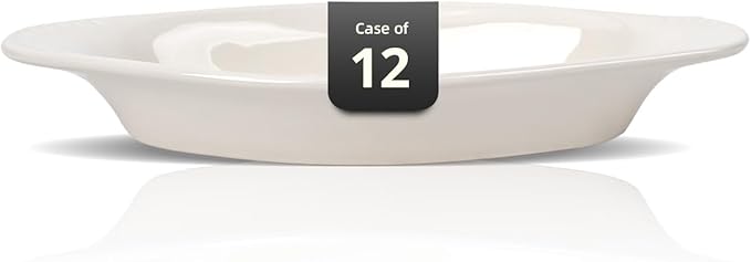 Stoneware Wide Rim Commercial Grade Dinnerware America White Rarebit Dish 8oz Case of 12