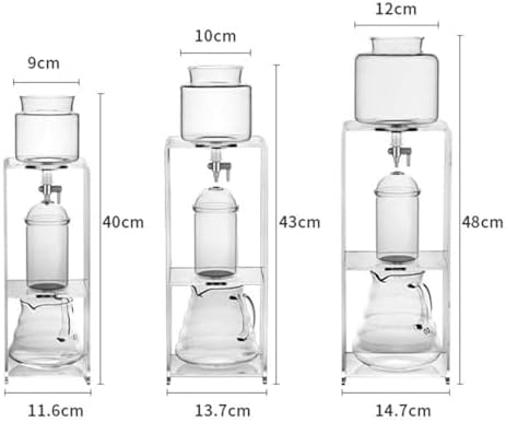 Cold Brew Drip Tower with Adjustable Water FlowPremium Cold Brew Drip Tower – Slow Drip Coffee Maker with Stainless Steel Filter &amp Acrylic Stand Adjustable Water Flow for Iced Coffee Lover