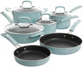 For 10 Piece Nonstick Aluminum Cookware Set In Glacier Blue