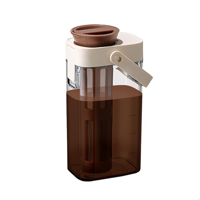 watchget Cold Brew Coffee Maker 1000ml/35oz Iced Tea and Coffee Brewer with Removable 350 Mesh Filter Portable Space-saving and Airtight Seal Pitcher for Home and Garden
