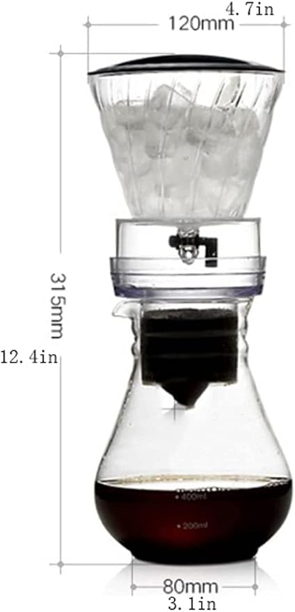 Beverage Equipment Modern Coffee MakerCold Brew Coffee Maker with Adjustable Free Dripper FilterHome Office Heat-Resistant Glass Bottom Pot Siphon Coffee Maker