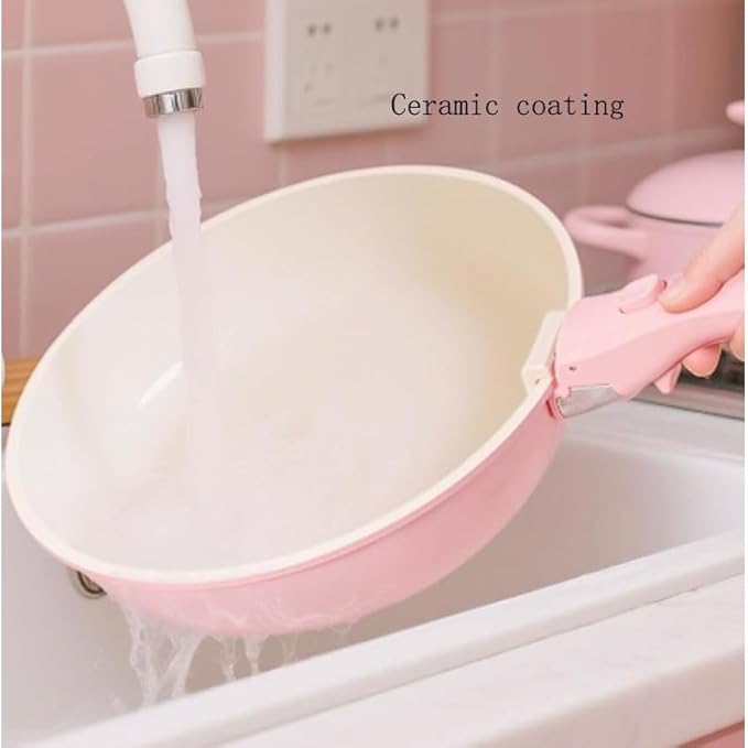 Ceramic Coating Non Stick Pans Complete Cookware Set with Detachable Handles