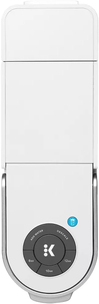 K-Iced Plus Single-Serve Coffee Maker &amp Espresso Machine - Brews Iced &amp Hot Coffee Compact Design Fits Travel Mugs 46 oz Removable Water Reservoir Auto Shut-Off KCup Compatible White