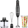 ICucina 4-in-1 Variable Speed Immersion Hand Blender with Whisk Chopper and Beaker Attachments