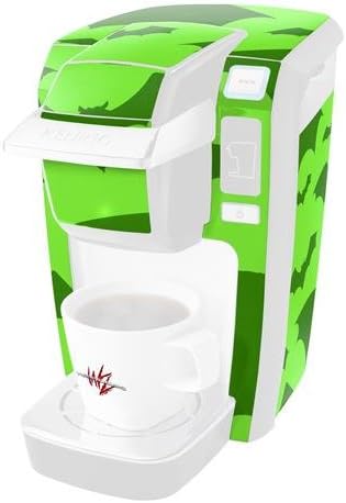 Decal Style Vinyl Skin compatible with Keurig K10 / K15 Mini Plus Coffee Makers Deathrock Bats Green (COFFEE MAKER NOT INCLUDED)