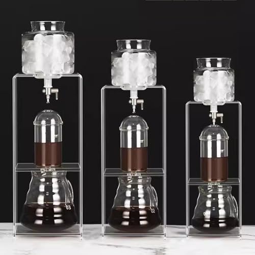 Cold Brew Drip Tower with Adjustable Water FlowPremium Cold Brew Drip Tower - Stainless Steel Filter Coffee Maker with Adjustable Water Flow Slow Drip Technology - Brews 3-6 Cups - Include