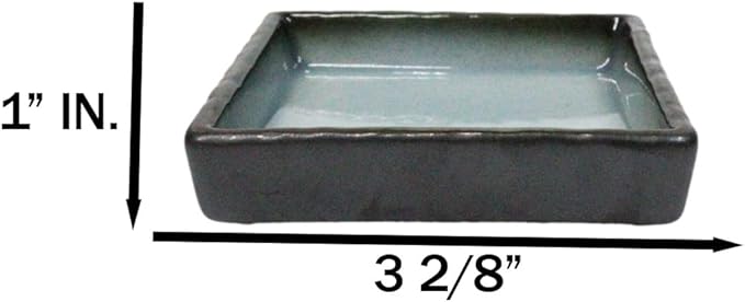 Ebros Gift Blue Sky Stars Artistic Seikai Porcelain Series Dinnerware Serveware Kitchenware Set Asian Japanese Dining Restaurant Supply (Pack Of 6 Square Condiment Sauce Dishes 2oz)